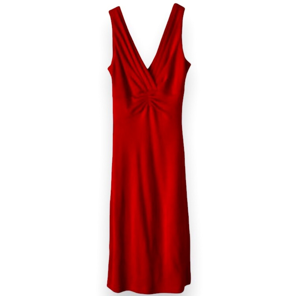 [Banana Republic] Timeless Red Ruched Sheath Dress
